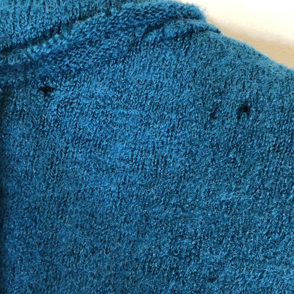 COLDWATER CREEK Teal Boiled Wool Blend Button Front Coat Jacket Size XL - Picture 13 of 16